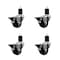 Service Caster 3'' Soft Rubber Swivel 1-3/4'' Expanding Stem Caster Set with Brake, 4PK SCC-EX20S314-SRS-PLB-134-4 - alternate 1